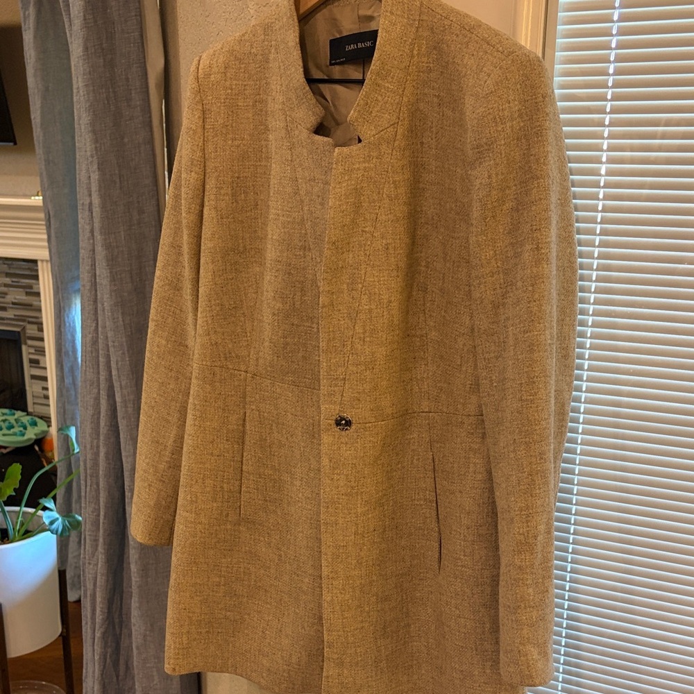 Zara basic Women’s Beige Coat